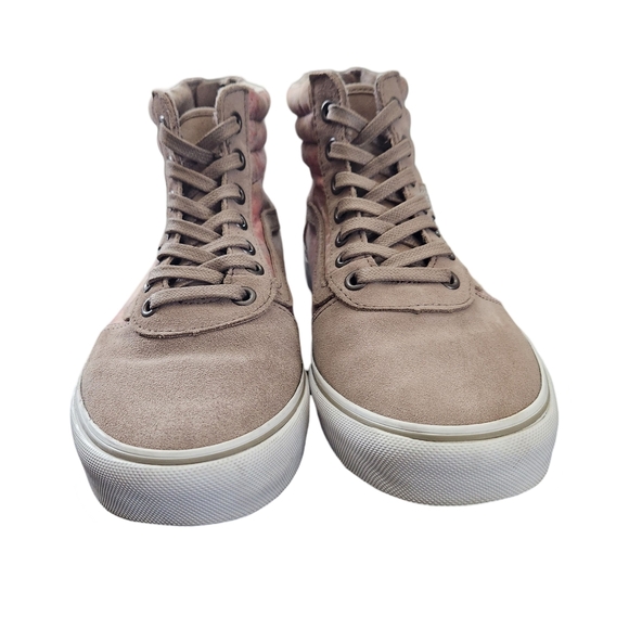 Vans Women's Sk8 Hi High Top Sneakers Beige and Pink Floral Zip Closure Shoes/ 8 - Picture 4 of 10